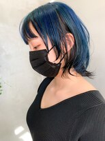 テトヘアー(teto hair)&nbsp;ヴェールカラー、ブルーカラー、インナーカラー、ウルフカット