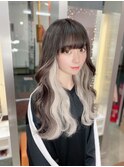 ホワイトアッシュ#シールエクステ#ホワイトグレージュ#韓国#梅田
