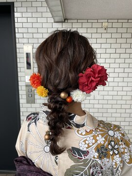 フェリーチェ(Felice) 編みおろし たまねぎ 浴衣 お呼ばれ 結婚式 ヘアアレンジ