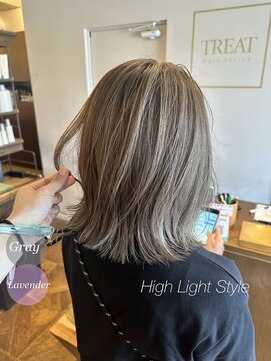トリート 南行徳本店(TREAT) 艶髪ボブ×コントラストハイライト/南行徳