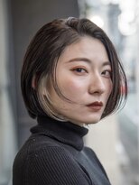 カムジーヘッドカミノウラ(COMEGHEAD KAMINOURA)&nbsp;ダブルカラーショートボブインナーカラーハイライトケアブリーチ