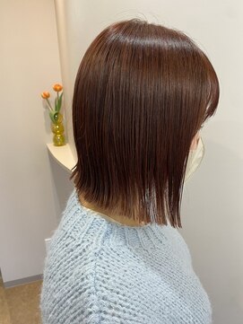 クム(QUMU) 暖色ブラウンと切りっぱなしボブ☆