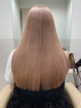 サロウィン 那覇店(SALOWIN) ミルクティーピンクベージュくすみピンクハイトーン