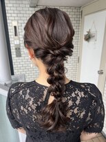 フェリーチェ(Felice)&nbsp;編みおろし　参列ヘア　結婚式ヘア　お呼ばれヘア　ヘアセット