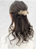 ハーフアップ 結婚式お呼ばれ ヘアセット  mt___213r