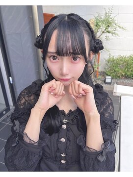 ポプルス(popls) 透明感ブルーブラックひつじヘア/20代/髪質改善/ウルフカット