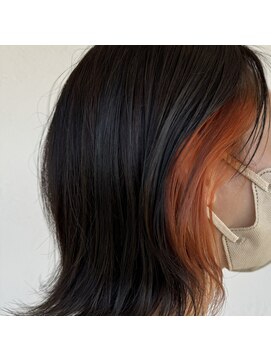 ヘアーマルシェ(hair marche) インナー×オレンジ