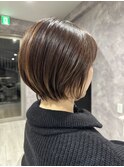 大人可愛いショートボブ/丸みショート