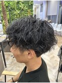 センターパート×ツイスパ