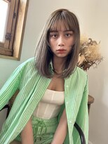 サロンドミルク 原宿(salon de MiLK) ハイライトミルクティーベージュロングレイヤーカット/原宿
