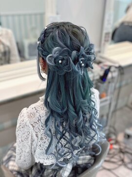ヘアセットサロン ミント(Hair set salon MINT) お花ハーフアップ