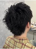 ブルーブラック/スペインカール/スパイキーショート/瀬田