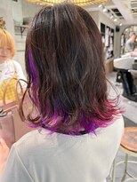 ロリム(RorriM)&nbsp;バイカラー　インナーカラー　ダブルカラー　ピンク　紫