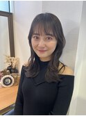 髪質改善縮毛矯正レイヤーカット顔周り前髪韓国ミニウルフ北千住