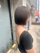 バートランド 白楽(Bertland)&nbsp;島田/タッセルボブ オリーブグレージュ 大人ボブ 髪質改善 人気