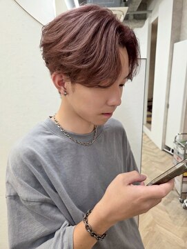 ソレイユトウキョウシブヤ(SOLEIL TOKYO shibuya) メンズフェザー風マッシュブリーチピンクベージュ