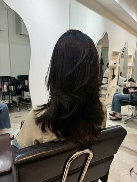 ムード(MOOD,) ココアベージュ/オリーブグレー[レイヤーカット/髪質改善/銀座]