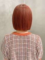 テトヘアー(teto hair)&nbsp;ミニボブ　オレンジカラー　オレンジブラウン　ブラウンカラー