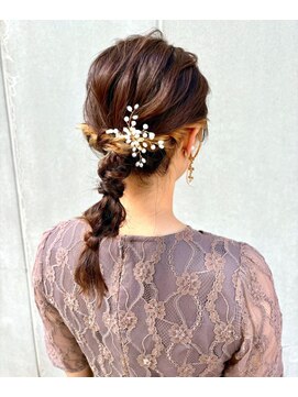 アール 北千住店(ar) ルーズアップ/結婚式アレンジ/編み込みアップ/二次会アレンジ