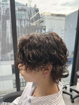 ルートバイドット 町田店(root by dot.) メンズセンターパート×波巻きパーマ