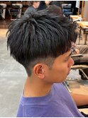 千葉駅MEN’S/波巻きツイストスパイラル/刈り上げセンターパート