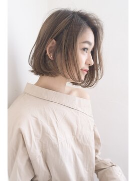 カミガミ 名古屋栄(KAMIGAMI) 【シアー感×髪質改善】透けるベージュのうる艶ボブ