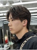渋谷/フェザーパーマ/ニュアンスパーマ/毛流れセンターパート