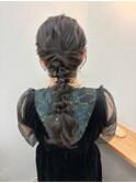 参列ヘア　編み下ろし