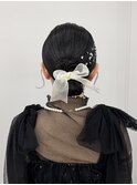 タイト リボンヘアセット