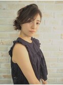 大人のゆるかわいいヘアセット