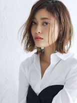 クラシカルヘアのデジタルパーマロブ☆バレイヤージュカラー