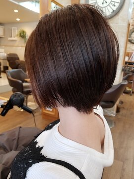 ルークス 中央林間(LOOOKS) 艶ブラウン×前下がりボブ