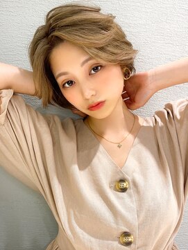 アフロート エル 錦糸町(AFLOAT L) 大人可愛い/フェザーバング/カーキグレージュ/マッシュショート