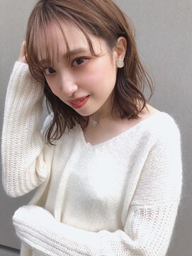 エマエコル(Emma ecole) Emma  ecole 愛されシースルーバング×ココアブラウン　by Mai