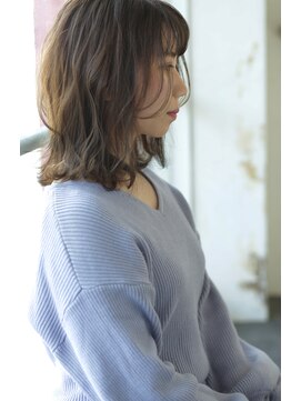 ラファンジュ ヘアー クレオ(Rohange hair Creo) 【Creo】パールショコラベージュ×くびれミディ