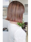 【Hair Make I`ll 奈良】 パツボブ×インナーピーチ