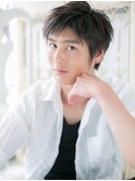 チャコールグレー束感スリークショート20代30代40代b水戸