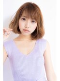 伸ばしかけに最適◎大人可愛いゆるふわボブ/髪質改善/ハイライト