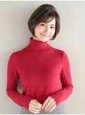 【小鳥居】シルキーベージュ大人可愛いボブショート前上がりボブ