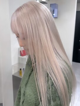 ベレーザ 渋谷(BELEZA) 8744渋谷ブロンドホワイトアッシュ髪質改善ストレート韓国ヘア