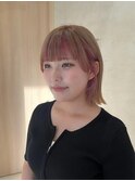 ピンク_イヤリングカラー_インナー_切りっぱなし