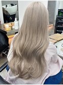 透明感ブリーチダブルカラー/大人こなれミディ/新宿/髪質改善