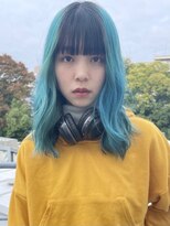 ターコイズ/ダブルカラー/ケアブリーチ/髪質改善/原宿