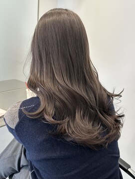 サンクプロジェクト(cinq PROJECT) 韓国ヘア顔周りレイヤーミルクティーベージュグレージュ暗め原宿