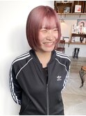 ブリーチくすみピンクカラー