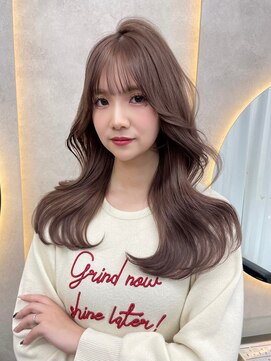 ルノン シェリー(LUNON cheliy) ホワイトグレージュミニウルフチェリーブラウンデジタルパーマ