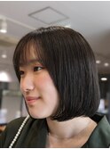 少し長めのシンプルボブ！