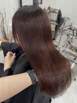 ウル 岡山駅店(ULu.)&nbsp;ブリーチなし　ワンカラー　ピンクブラウン