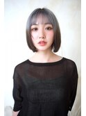 ミニボブ/切りっぱなしボブ/ブリーチ/ダブルカラー/ 船橋
