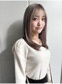ブリーチカラー ラベンダーグレージュ レイヤーカット